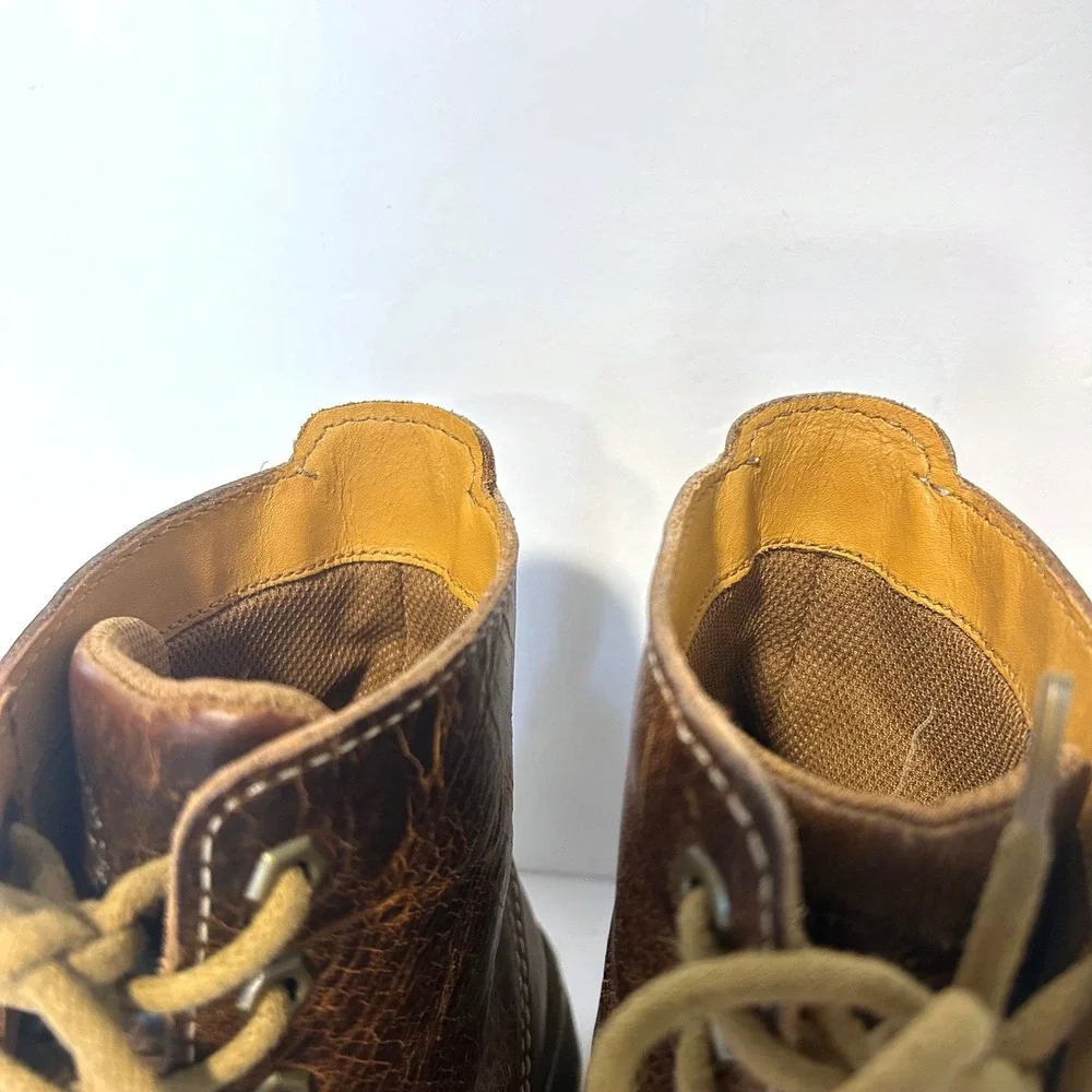 Dr. Martens Jasper Boots Men 10 Brown Distressed Leather Lace Up Gorpcore Grunge